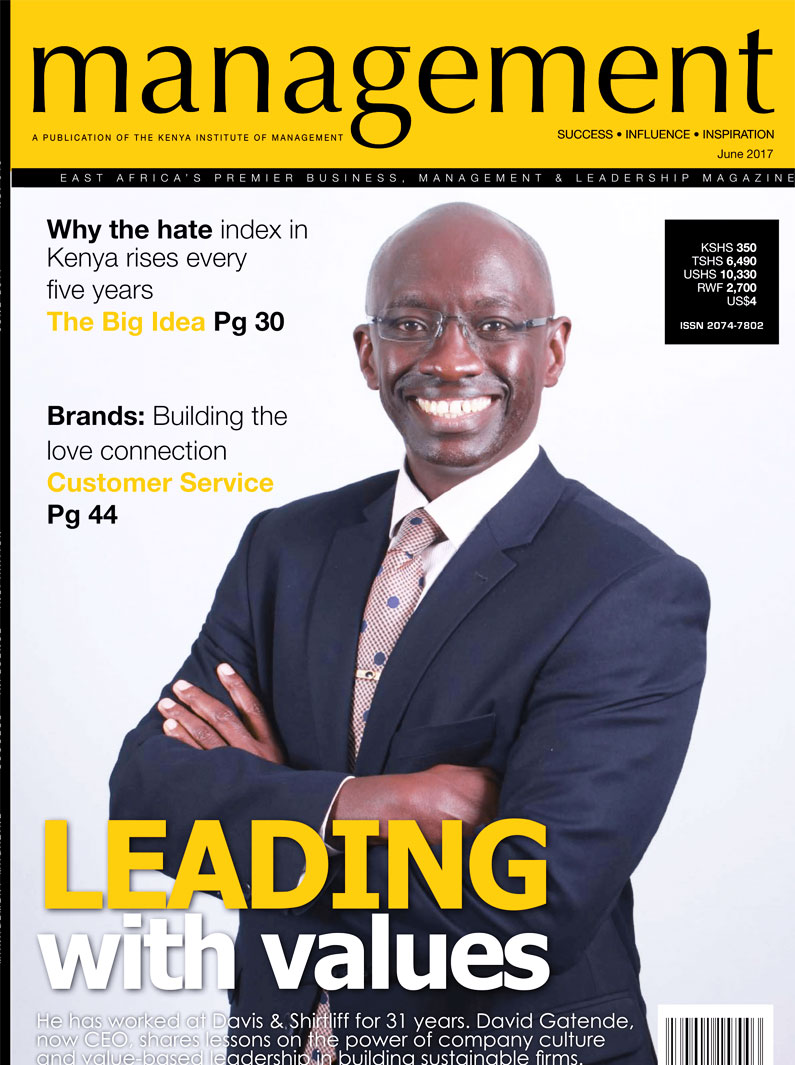 David Gatende featured in the KIM Magazine June Edition