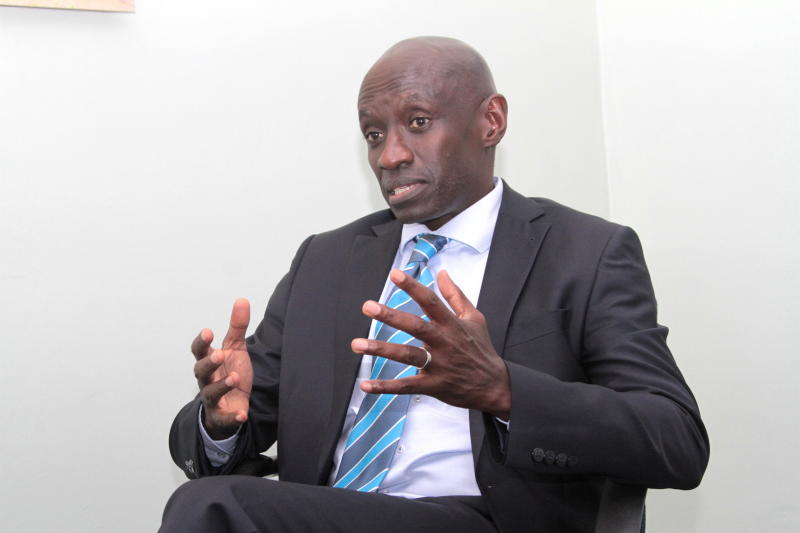 David Gatende giving a speech about his 37years experience in Davis & Shirtliff