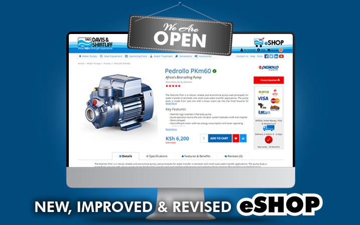 Davis and Shirtliff eShop now open