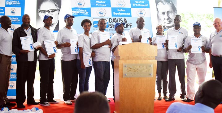 Service awards recipients from Davis and Shirtliff